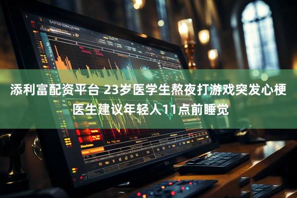 添利富配资平台 23岁医学生熬夜打游戏突发心梗 医生建议年轻人11点前睡觉